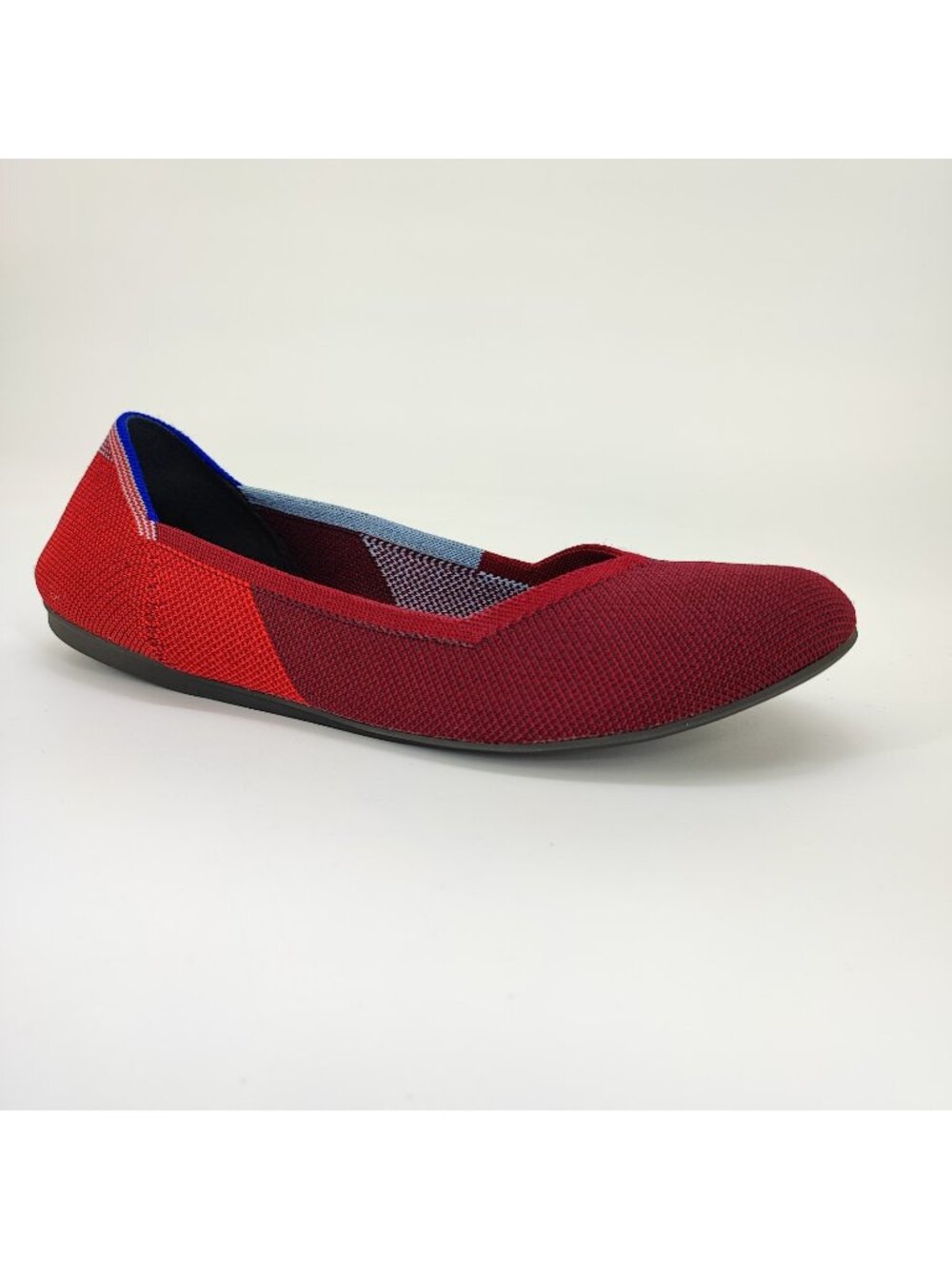 Rothy's The Flat Women's Size 9.5 US Flats Knit Colorblock Red Washable